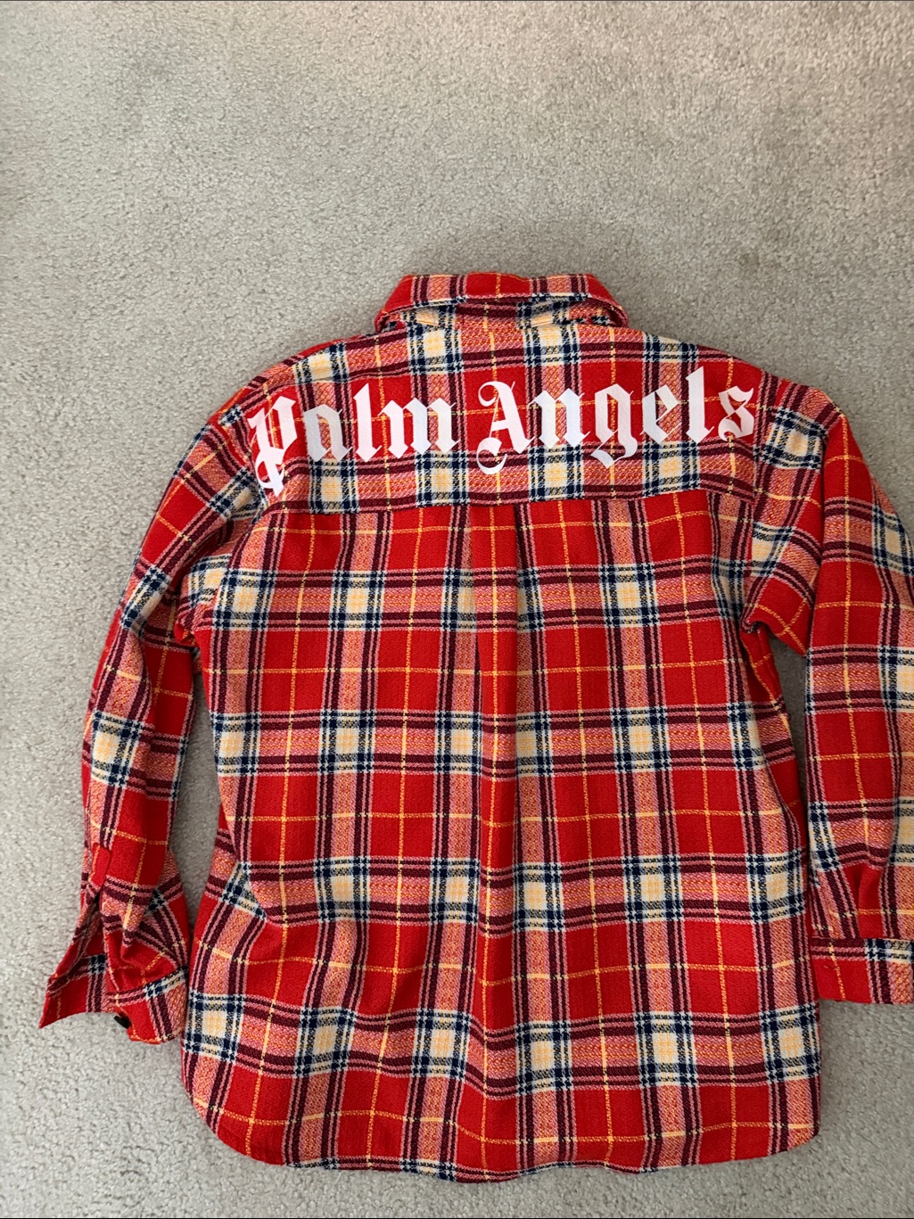 Palm Angels Red Plaid Shirt